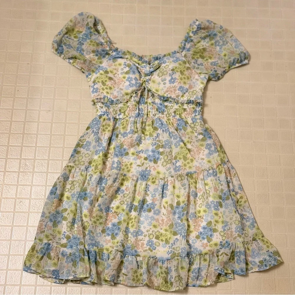 Madden NYC Floral Mini Dress Size S - Picture 3 of 6